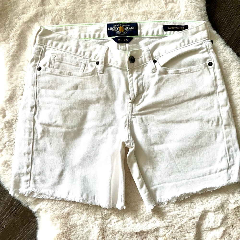 Lucky Brand Women's Off White Denim Shorts
